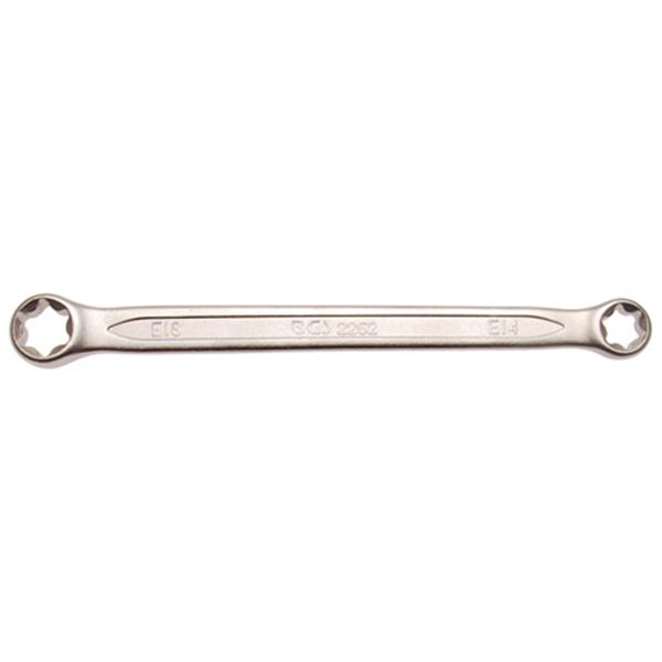 BGS 2262 Double Ring Spanner with E-Type Ring Head s, E14 x E18