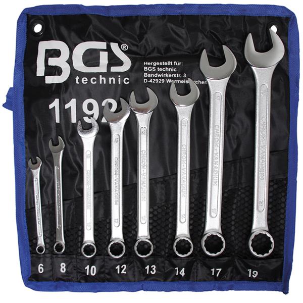 BGS 1192 Combination Spanner Set, 6 - 19 mm, 8 pcs .