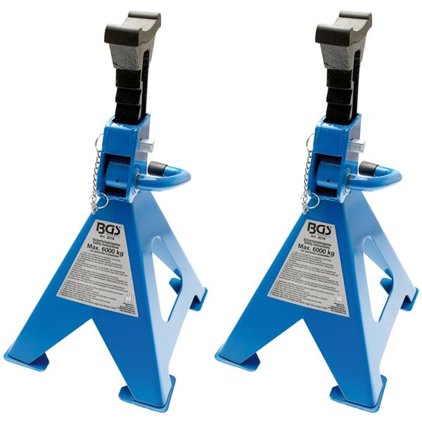 BGS 3016 Axle Stands, load capacity 6000 kg / pair , stroke 382 - 600 mm, 1 pair