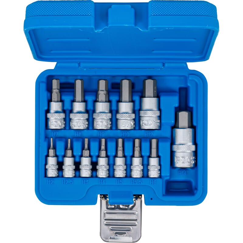 BGS 74257 Bit Socket Set, 6.3 mm (1/4) / 10 mm (3/ 8") / 12.5 mm (1/2") Drive, Internal Hexagon 2 - 1