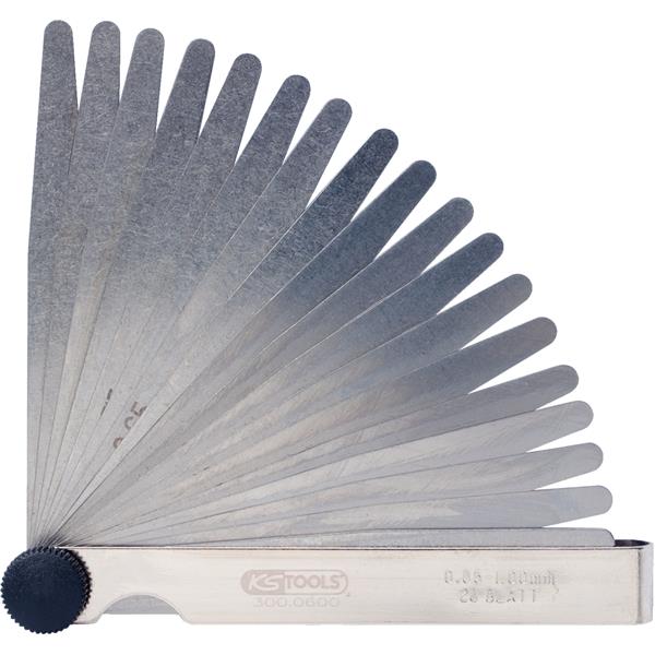KS-Tools 300.0600 Feeler gauge, 20 blades, 0,05-1m m