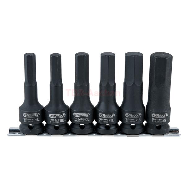 KS-Tools 515.1104 1/2" Impact bit socket set, long , 6 pcs