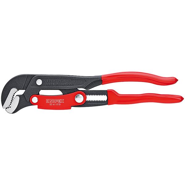 Knipex 83 61 010 Rohrzange S-Maul grau pulverbesch