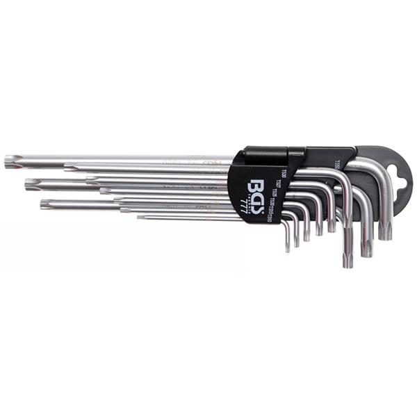 BGS 777 Winkelschlüssel-Satz, extra lang, TS-Profi l (für Torx Plus) TS10 - TS50, 9-tlg.