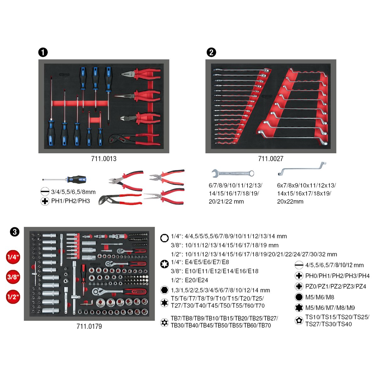 KS-Tools 826.7215 RACINGline Werkstattwagen 215tlg Wagen mit 7 Schubladen und 215 Premium-Werkzeugen