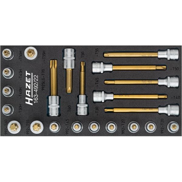 Hazet 163-492/22 TORX&reg; screwdriver socket set 1/2&quot;, 22-pieces