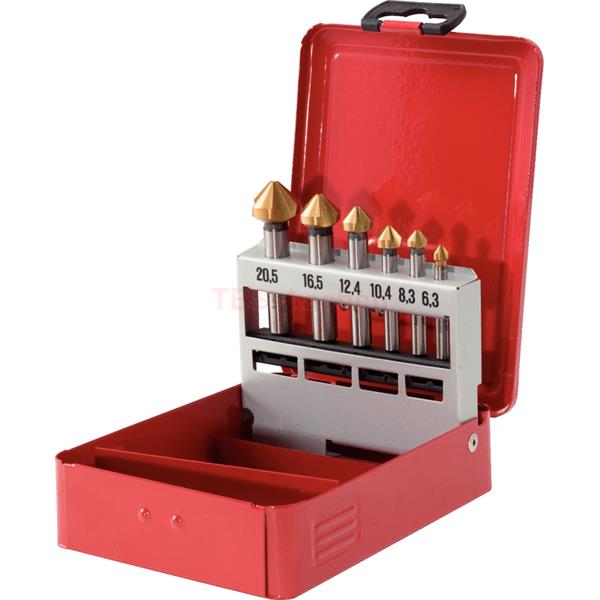 KS-Tools 336.0426 HSS TiN Kegel+Entgratsenker-Satz 