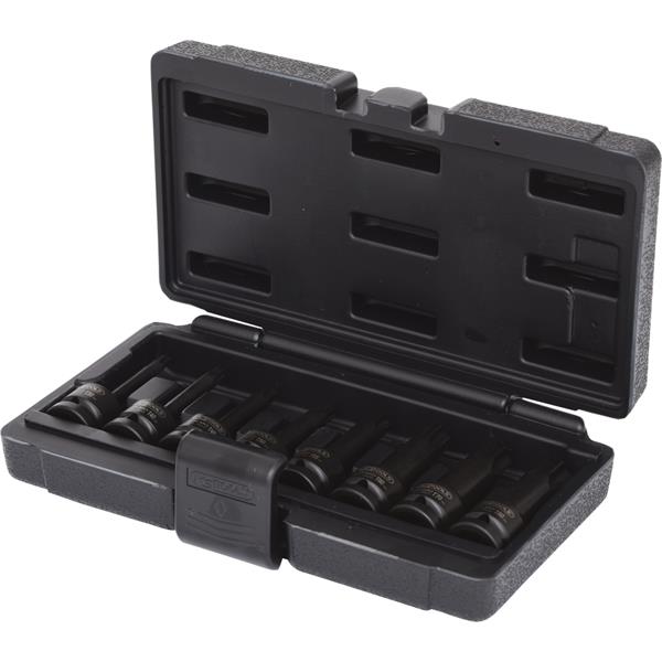 KS-Tools 911.0901 1/2" Impact bit socket set for T orx screws, 8 pcs, T30-T80, long