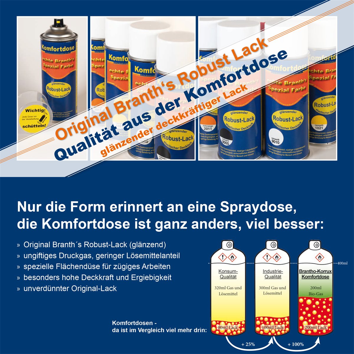 Branths Robust-Lack 400 ml Spraydose Komfortdose 