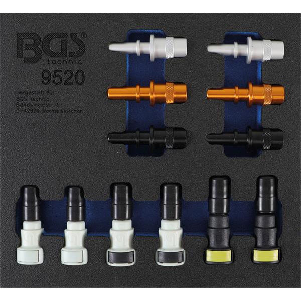 BGS 9520 Tool Tray 1/6: Fuel Pipe Sealing Plug Ass ortment, 12 pcs.