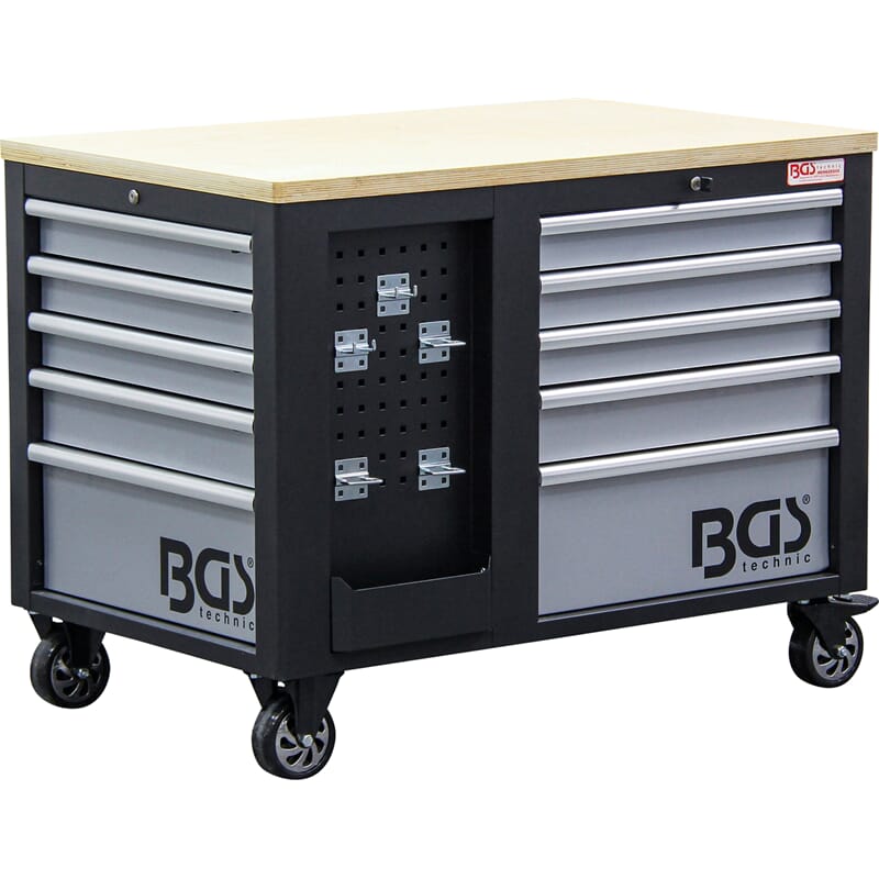 BGS 4199 Workshop Trolley, 2x 5 Drawers, 1 Cabinet , empty