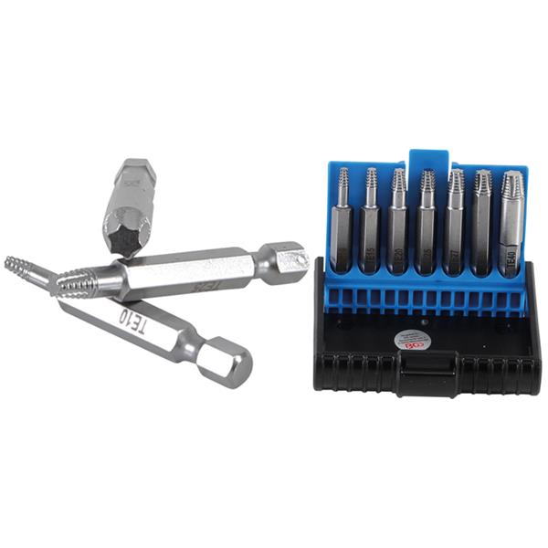 BGS 5284 Screwdriver Set, for damaged T-Star (for Torx) T10 - T40, 7 pcs.