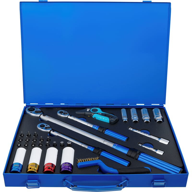 BGS 74305 Torque Wrench Set, 6.3 mm (1/4"), 10 mm (3/8"), 12.5 mm (1/2"), 31 pcs.