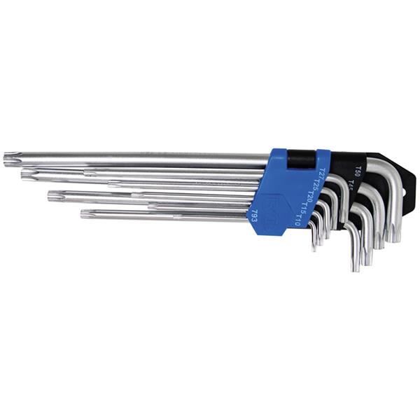 BGS 793 Winkelschlüssel-Satz, extra lang, T-Profil (für Torx) T10 - T50, 9-tlg.