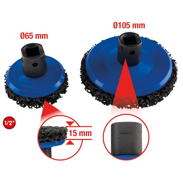 KS-Tools 100.4035 Radnabenschleifer-Satz, Ø 65 / 1 05 mm, 2-tlg.