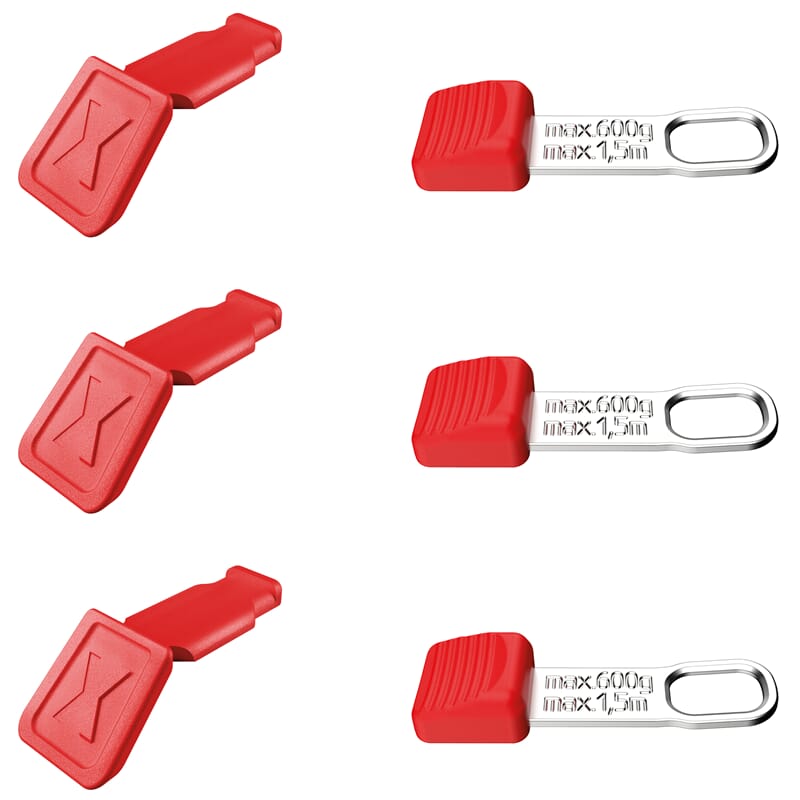 Knipex 00 63 06 TCR CC and TT Clips (red, 3 pcs ea ch)