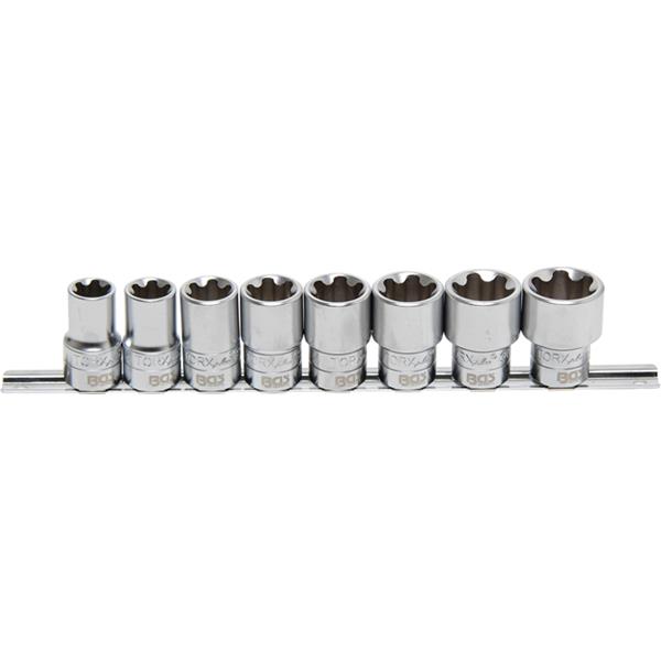 BGS 8806 Socket Set, T-Star Plus (for Torx Plus), 12.5 mm (1/2") Drive, 18EP - 32EP, 8 pcs.