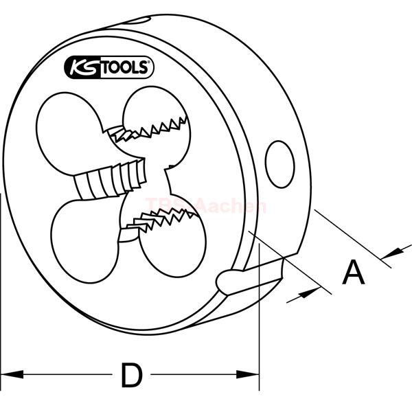 KS-Tools 332.1003 HSS Gewindeschneider 6x0,75 