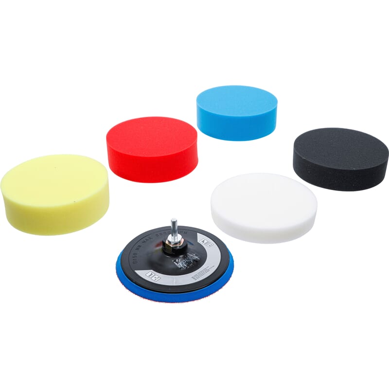 BGS 74379 Polishing Sponge Set, Ø 150 mm, 6 pcs. 
