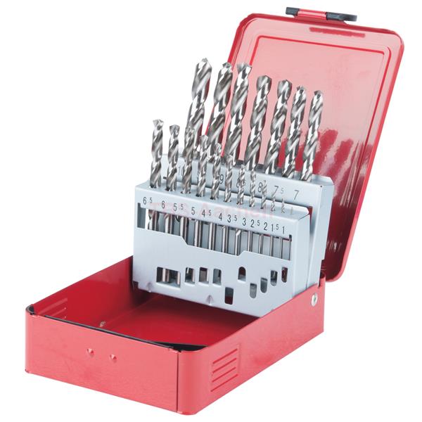KS-Tools 330.2610 HSS-G Spiralbohrer-Satz, 19-tlg. 