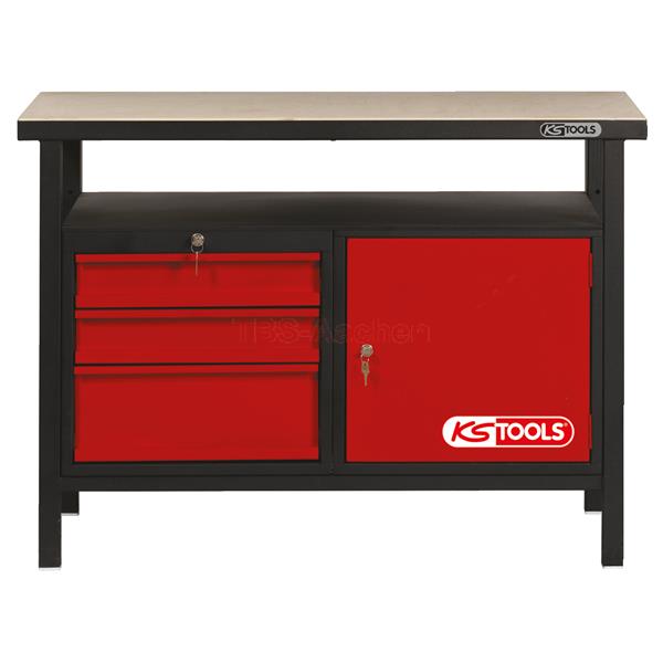 KS-Tools 865.0003 Werkbank m.3 Schubladen+1 Tür 