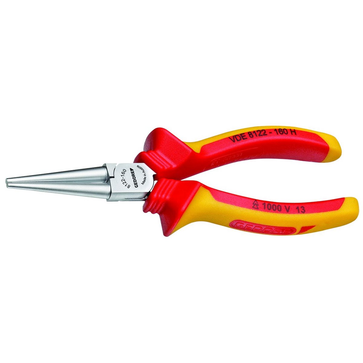 Gedore VDE 8122-160 H VDE Round nose pliers with V DE insulating sleeves