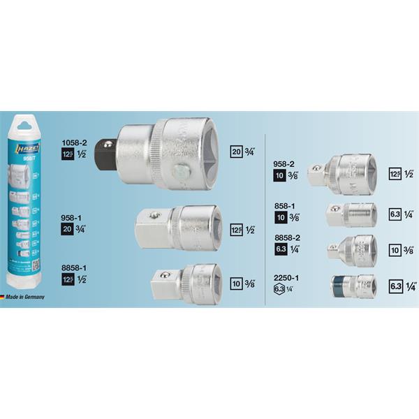 Hazet 958/7 Adapter set