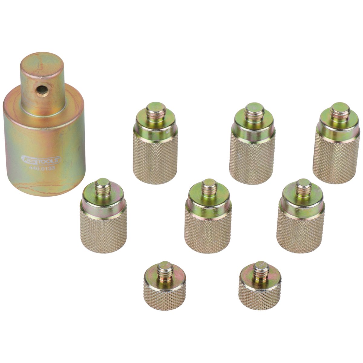 KS-Tools 440.0150 Distanzschrauben-Satz, für Volks wagen Radlager, 9-tlg.
