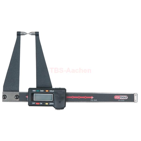 KS-Tools 300.0539 Digital-Bremsscheiben-Prüflehre LKW,, 0-100/4-4", 0.01mm/94,5mm"