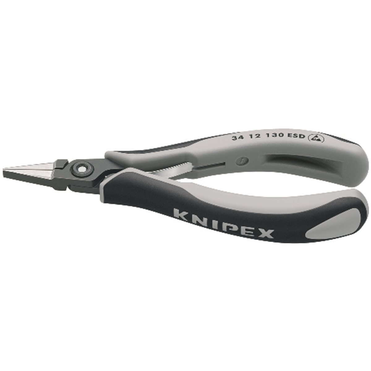 Knipex 34 12 130 ESD Precision Electronics Gripping Pliers ESD burnished 135 mm