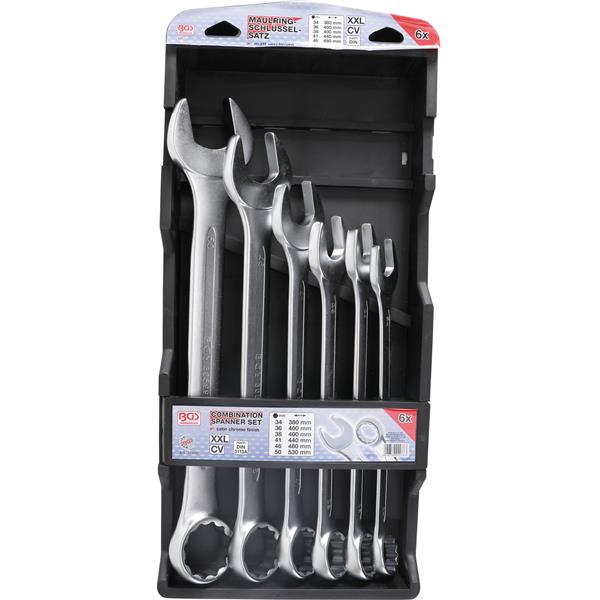 BGS 32400 Combination Spanner Set, extra long, 34 - 50 mm, 6 pcs.