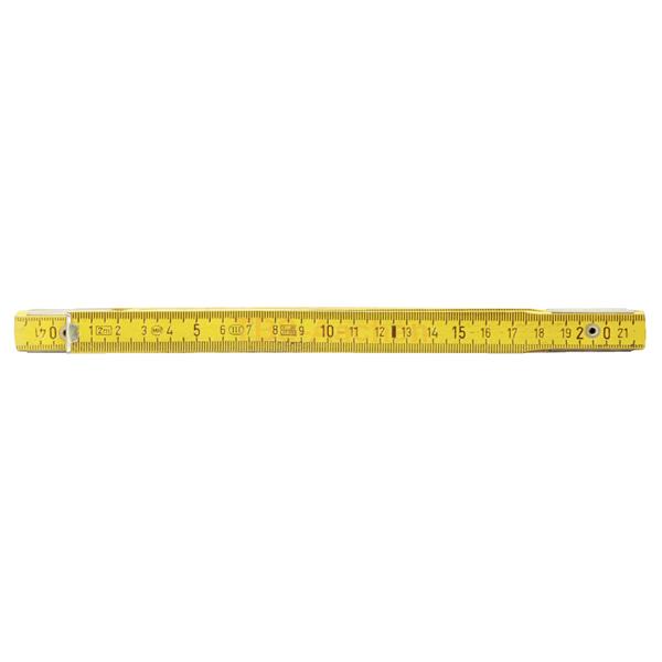 KS-Tools 300.0060 Wooden folding rule, yellow, 2m 