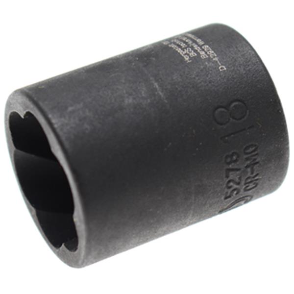BGS 5278 Twist Socket (Spiral Profile) / Screw Ext ractor, 10 mm (3/8") Drive, 18 mm