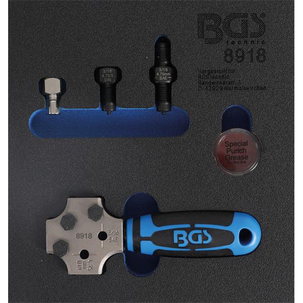 BGS 8918 Tool Tray 1/6: Flaring Tool, SEA and DIN 4.75 mm (3/16")