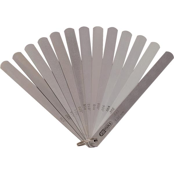 KS-Tools 300.0618 Piston tolerance gauge, 13 blade s, 0,05-1mm, 200mm