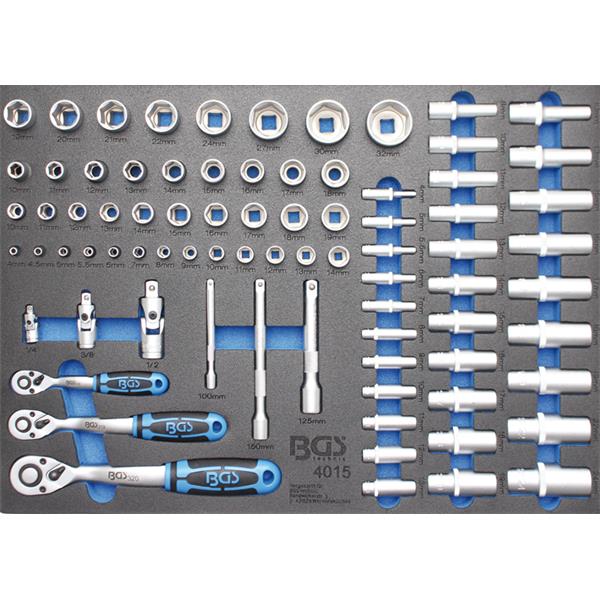 BGS 4015 Tool Tray 3/3: Socket Set, 80 pcs. 