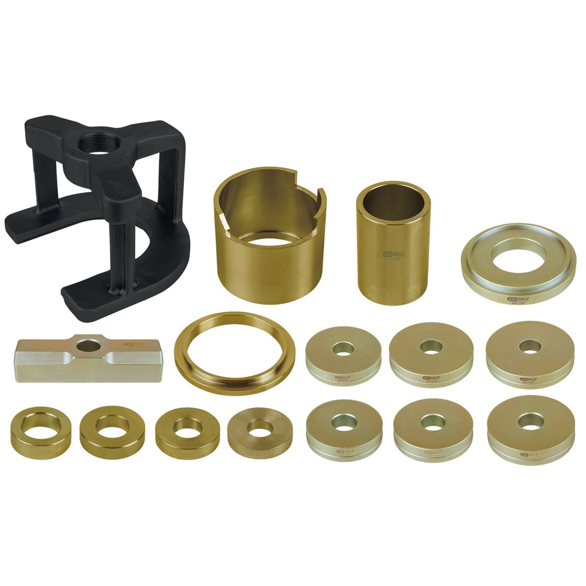 KS-Tools 440.0075 Universal wheel bearing drive axle hub set, 16 pcs