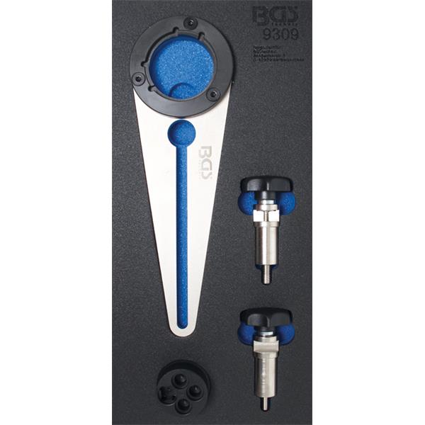 BGS 9309 Tool Tray 1/3: Crankshaft Pulley Holder a nd Rotating Tool Set, for BMW 2.5D