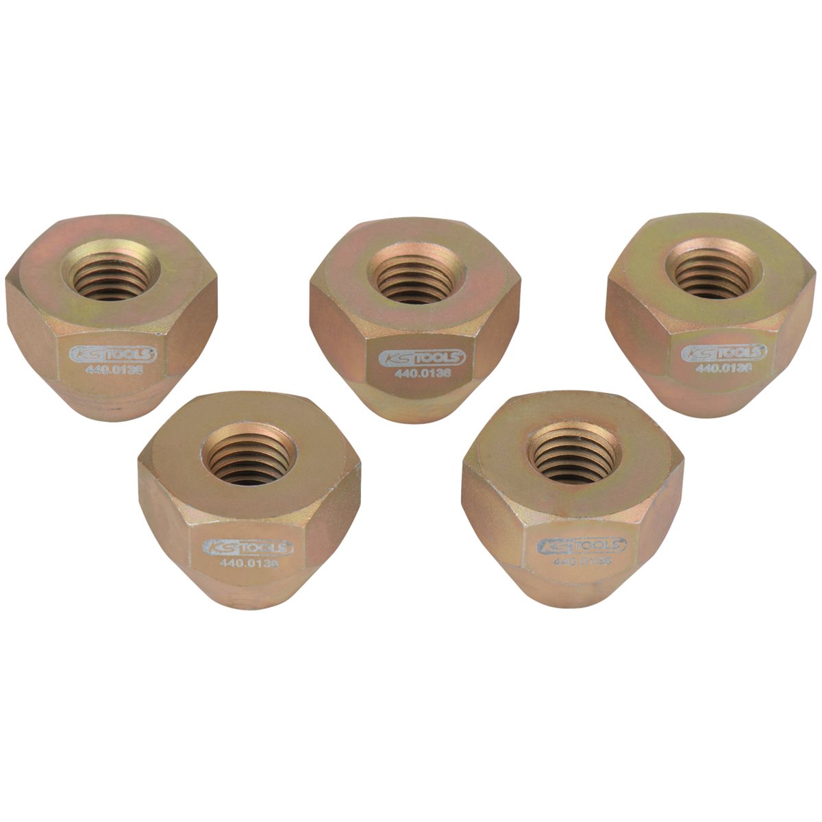 KS-Tools 440.0136 Spezialmuttern-Satz, 5-tlg., M14 x2