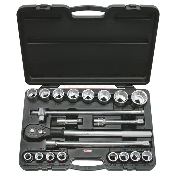 KS-Tools 911.0751 3/4" Socket set, 21 pcs 12 point