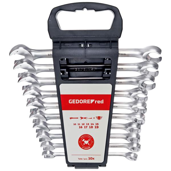 Gedore red R05905010 Comb.ratchet span.set open 10 