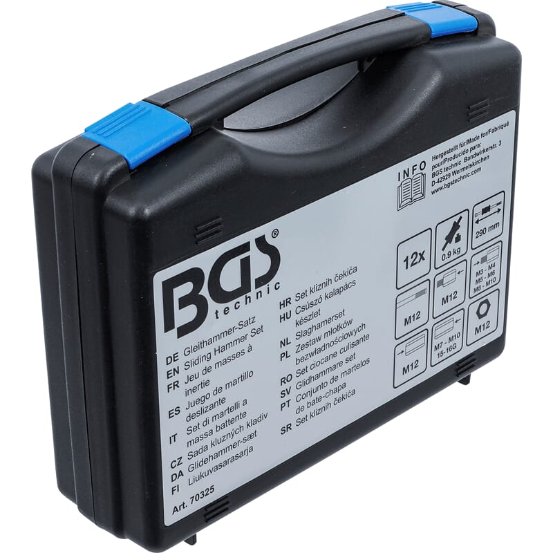 BGS 70325 Gleithammer-Satz Gewinde-Adapter 12-tlg. 