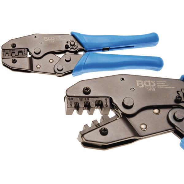 BGS 1419 Ratchet Crimping Tool, for uninsulated Ca ble Lugs 0.5 - 6 mm²