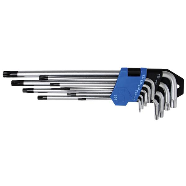 BGS 794 Winkelschlüssel-Satz, extra lang, T-Profil (für Torx)/T-Profil (für Torx) mit Bohrung T10 - T
