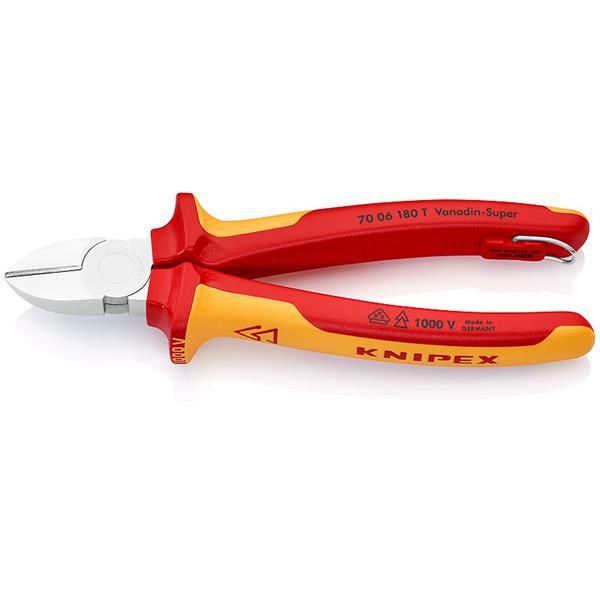 Knipex 70 06 180 T BK Seitenschneider mit Befestig ungsöse