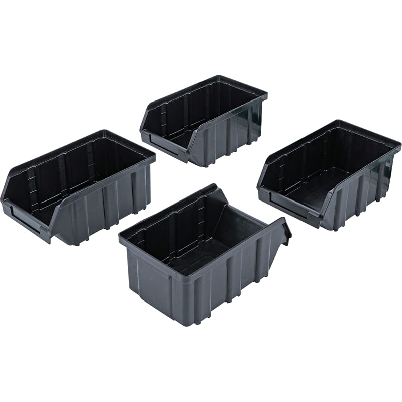 BGS 80195 Visual Storage Box Set, with Suspension Rail, for Storage System Combination, 4 pcs.