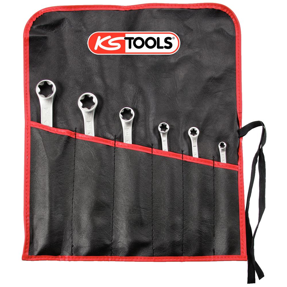 KS-Tools 911.0370 TX-E-Doppelringschlüssel-Satz 6-teilig