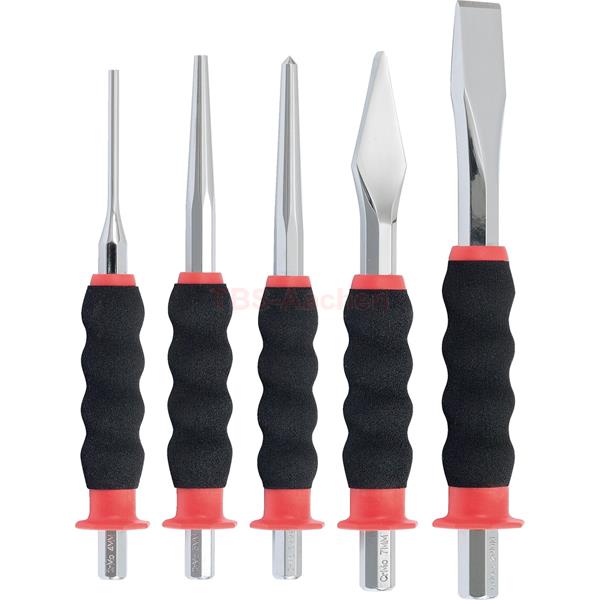 KS-Tools 156.0240 Chisel and punch set, CrMo, 5 pc s