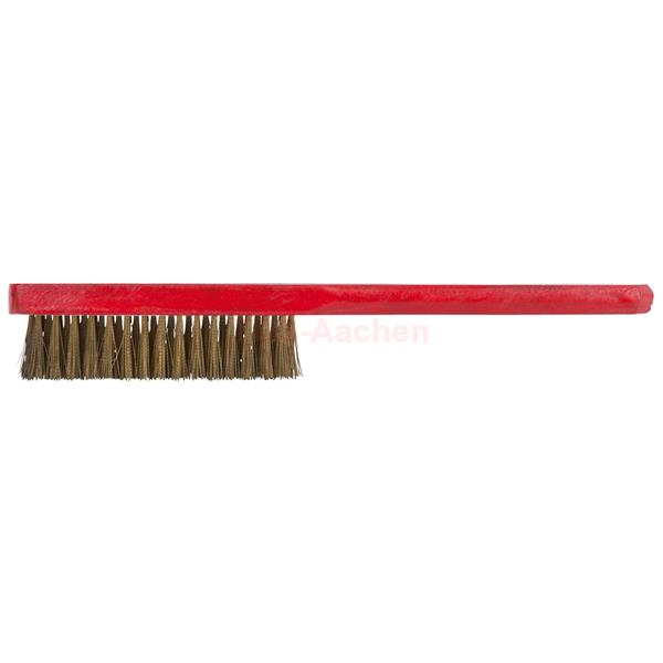 KS-Tools 963.9584 BRONZEplus Handbürste, ZinnBRONZ Eplusdraht, gewellt, 3 Reihen