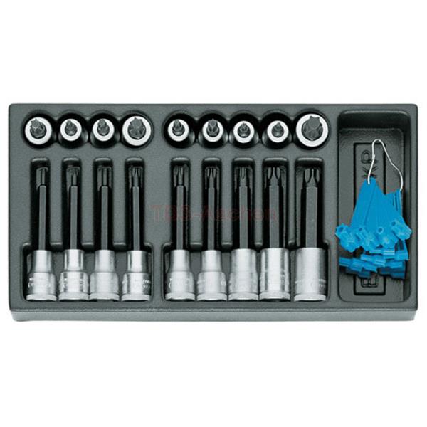 Gedore 1500 ES-ITX 19 LKP Screwdriver bit socket s et 1/2" in 1/3 ES tool module